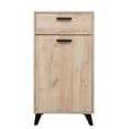 Elegant Kenzo Sideboard: Grey Oak Finish with Black Legs and Handle for Modern Homes - UK Luxury Furniture
